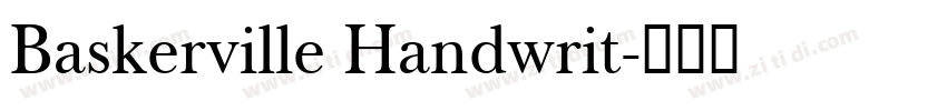 Baskerville Handwrit字体转换